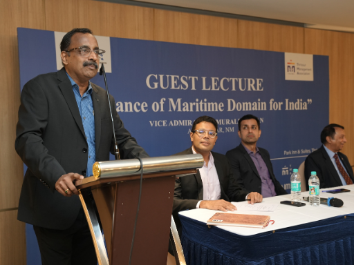 Guest Lecture on ‘Relevance of Maritime Domain for India’ by ice Admiral M P Muralidharan (AVSM & Bar, NM)