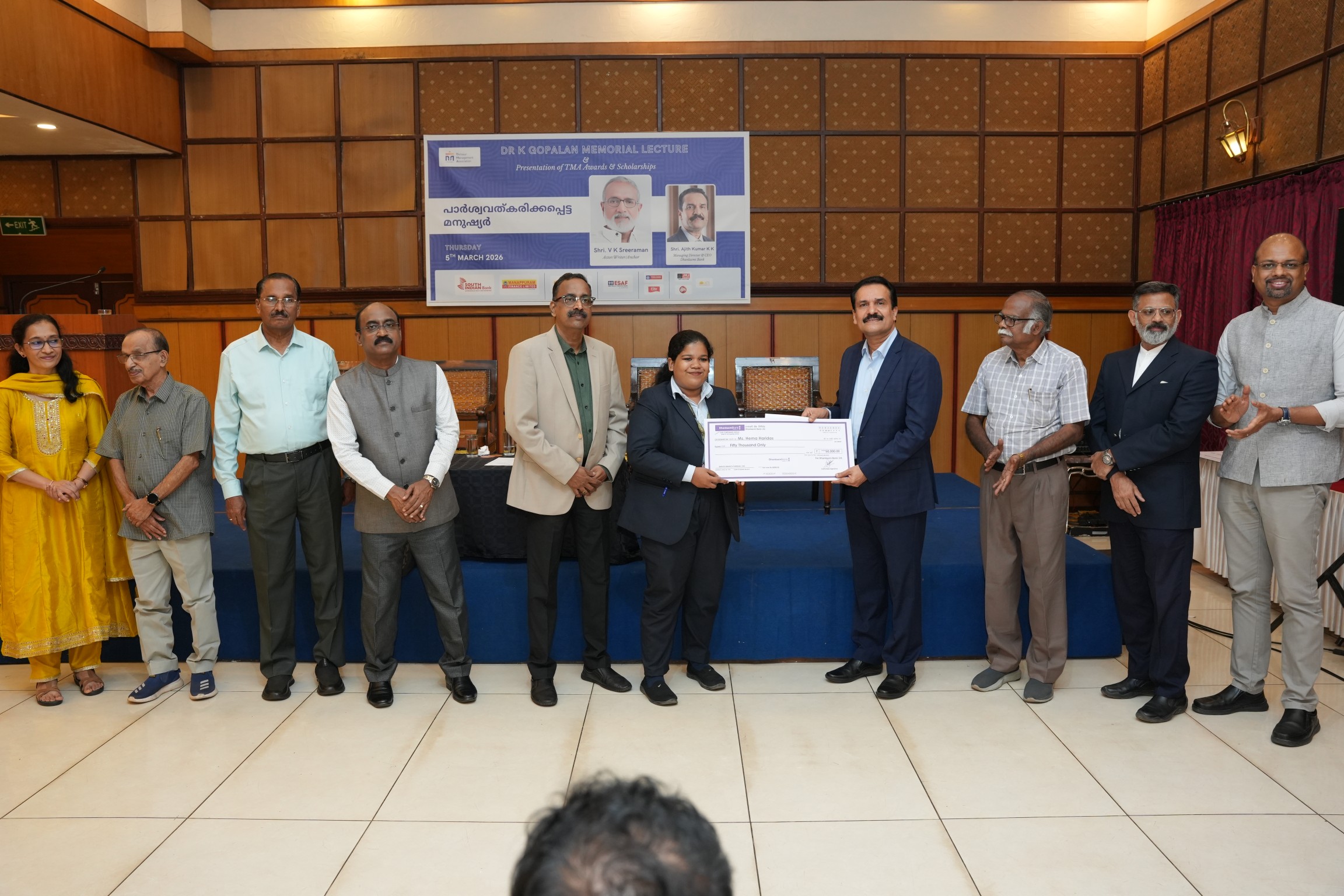 Dr. K. Gopalan Memorial Lecture & Presentation of TMA Awards