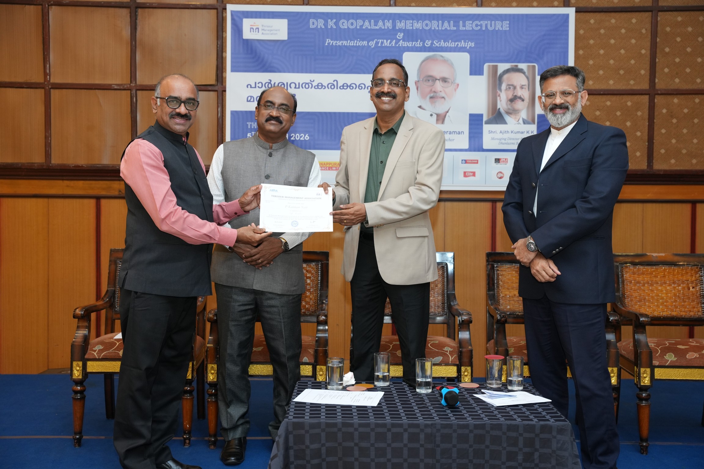 Dr. K. Gopalan Memorial Lecture & Presentation of TMA Awards